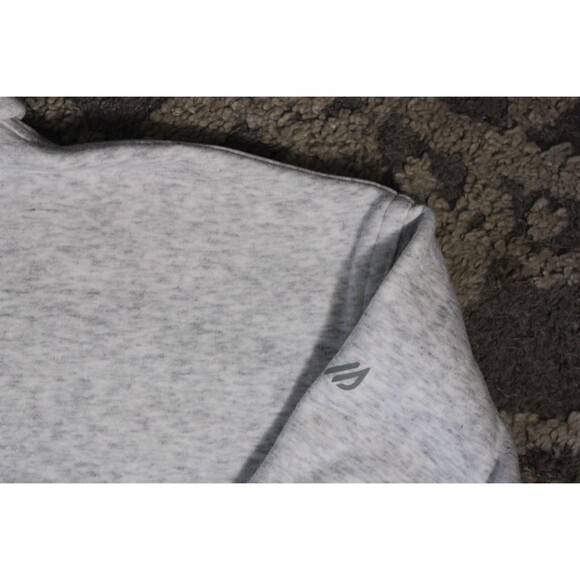 Eddie Bauer Northern Light Plush Funnel-Neck Hoodie Large Light Gray Turtleneck - Picture 6 of 11